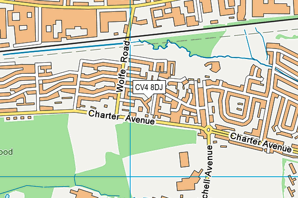 CV4 8DJ map - OS VectorMap District (Ordnance Survey)