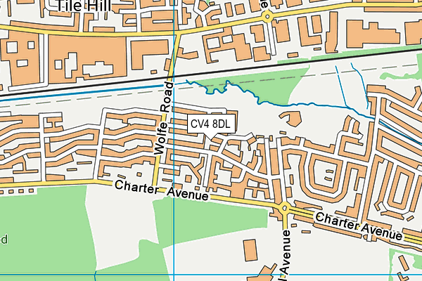 CV4 8DL map - OS VectorMap District (Ordnance Survey)