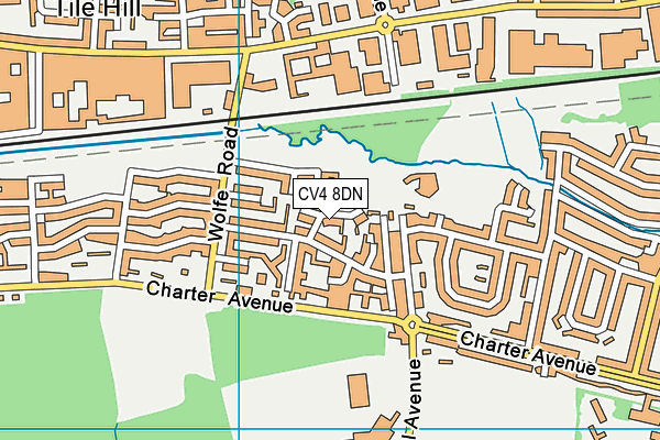 CV4 8DN map - OS VectorMap District (Ordnance Survey)