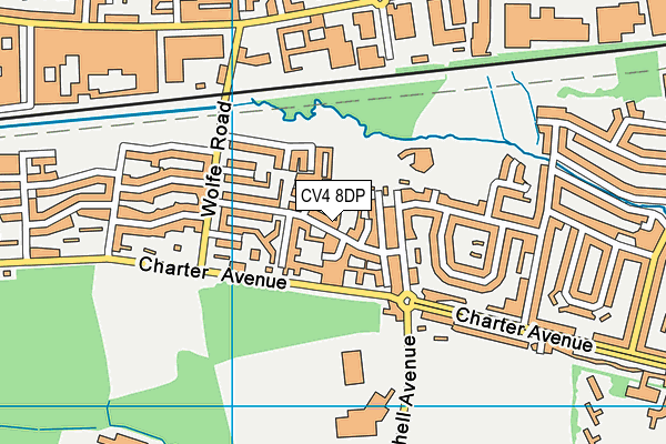 CV4 8DP map - OS VectorMap District (Ordnance Survey)