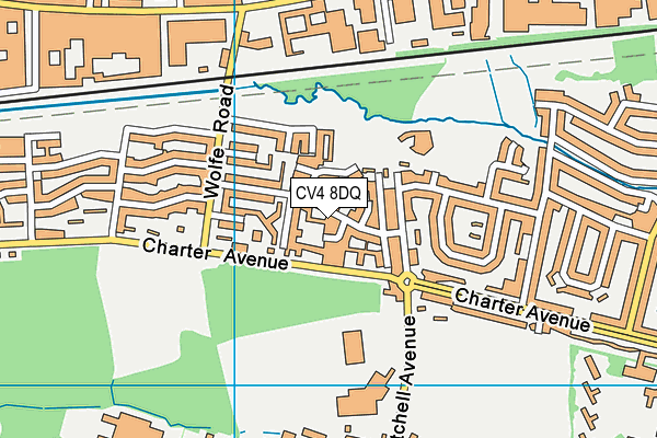 CV4 8DQ map - OS VectorMap District (Ordnance Survey)