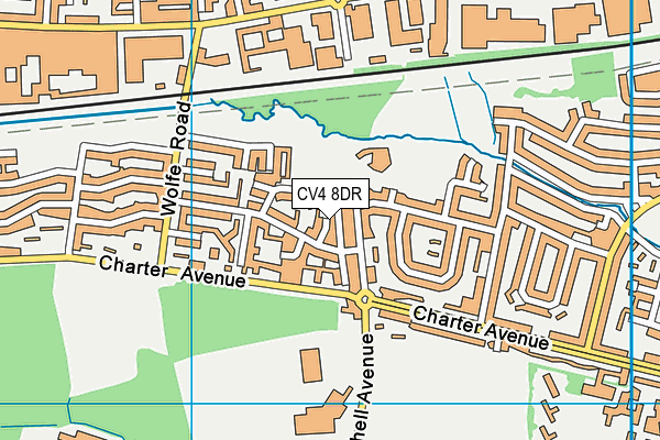 CV4 8DR map - OS VectorMap District (Ordnance Survey)