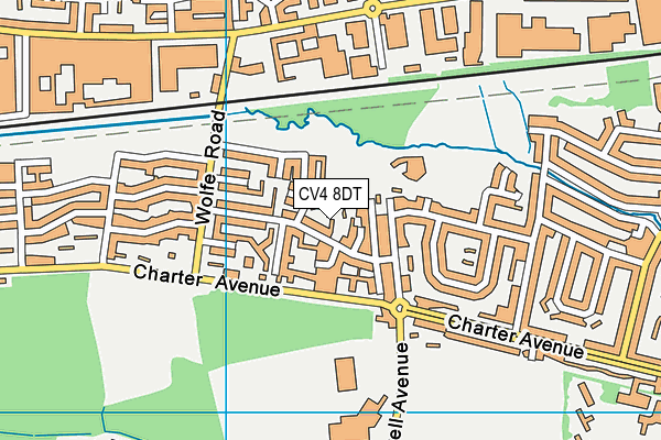 CV4 8DT map - OS VectorMap District (Ordnance Survey)