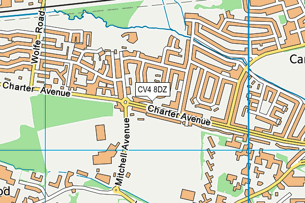 CV4 8DZ map - OS VectorMap District (Ordnance Survey)