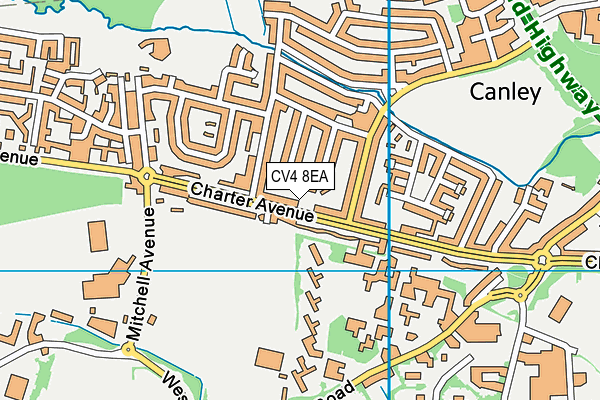 CV4 8EA map - OS VectorMap District (Ordnance Survey)
