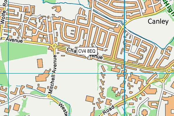 CV4 8EQ map - OS VectorMap District (Ordnance Survey)