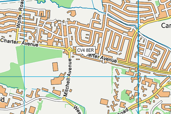 CV4 8ER map - OS VectorMap District (Ordnance Survey)