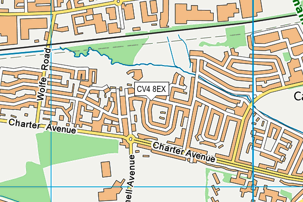 CV4 8EX map - OS VectorMap District (Ordnance Survey)