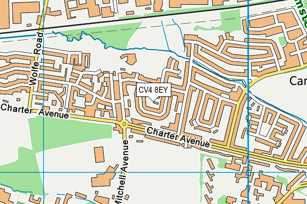 CV4 8EY map - OS VectorMap District (Ordnance Survey)