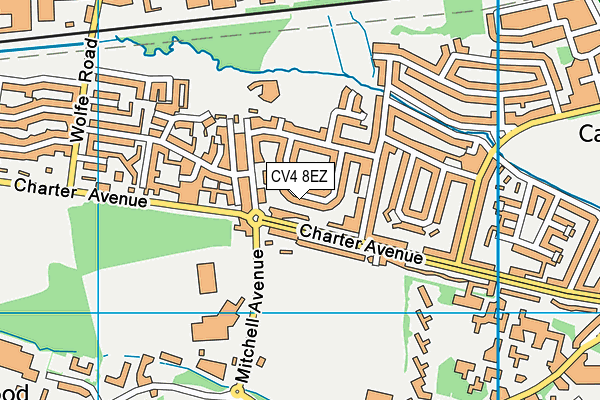 CV4 8EZ map - OS VectorMap District (Ordnance Survey)