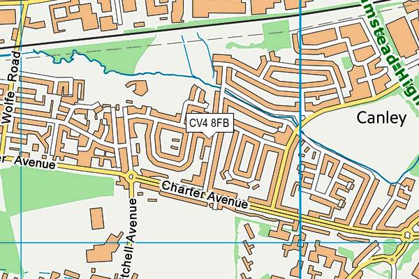 CV4 8FB map - OS VectorMap District (Ordnance Survey)