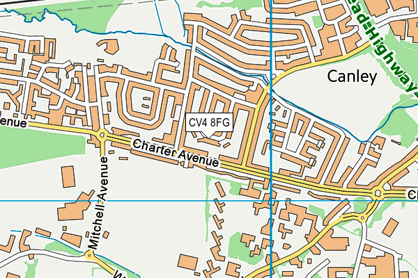 CV4 8FG map - OS VectorMap District (Ordnance Survey)