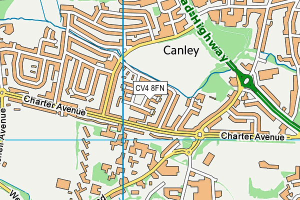 CV4 8FN map - OS VectorMap District (Ordnance Survey)