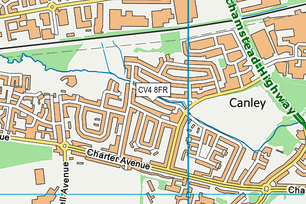 CV4 8FR map - OS VectorMap District (Ordnance Survey)