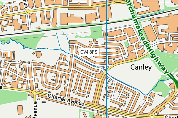 CV4 8FS map - OS VectorMap District (Ordnance Survey)