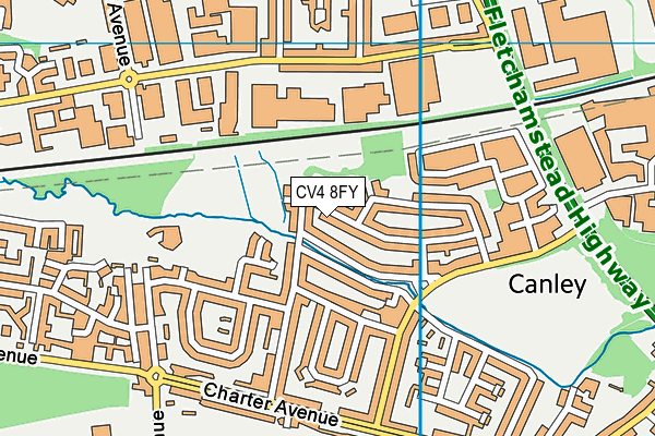 CV4 8FY map - OS VectorMap District (Ordnance Survey)
