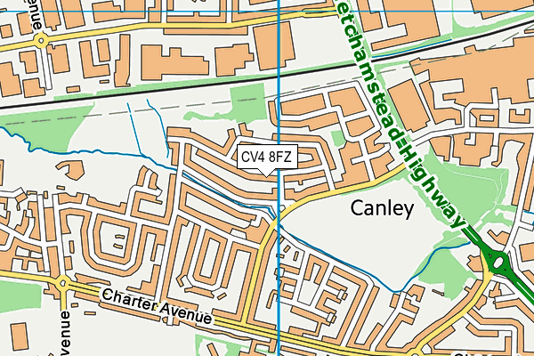 CV4 8FZ map - OS VectorMap District (Ordnance Survey)