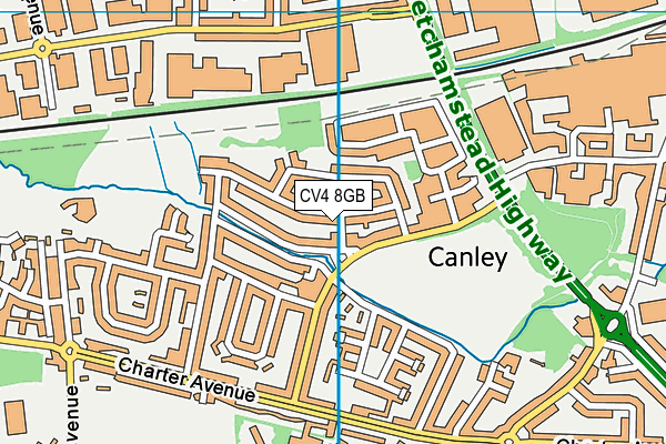 CV4 8GB map - OS VectorMap District (Ordnance Survey)
