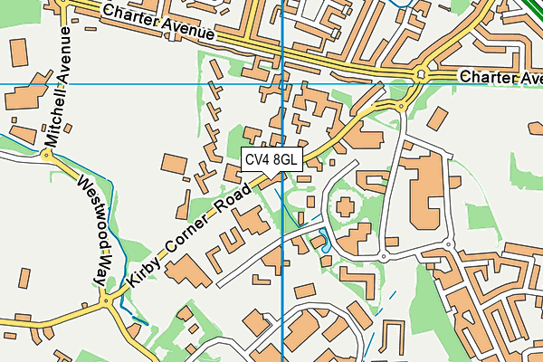 CV4 8GL map - OS VectorMap District (Ordnance Survey)