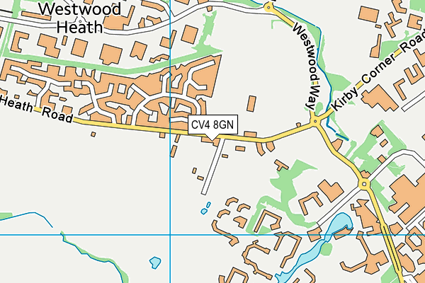 CV4 8GN map - OS VectorMap District (Ordnance Survey)