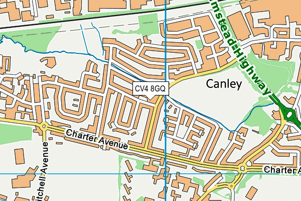 CV4 8GQ map - OS VectorMap District (Ordnance Survey)