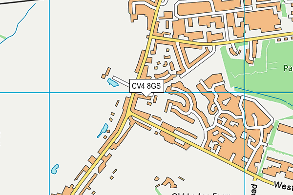 CV4 8GS map - OS VectorMap District (Ordnance Survey)