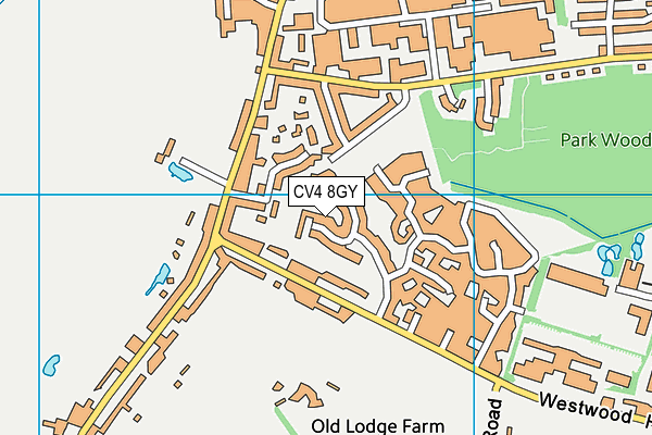 CV4 8GY map - OS VectorMap District (Ordnance Survey)