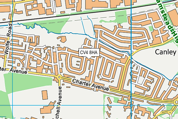 CV4 8HA map - OS VectorMap District (Ordnance Survey)