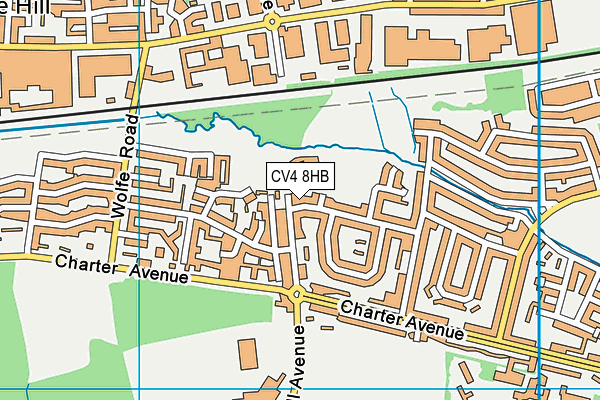 CV4 8HB map - OS VectorMap District (Ordnance Survey)