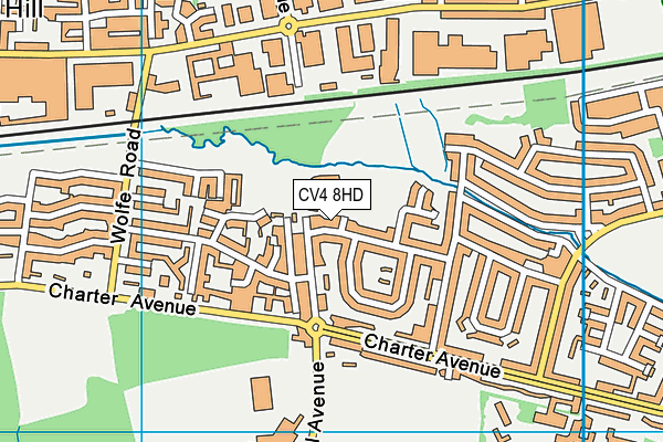 CV4 8HD map - OS VectorMap District (Ordnance Survey)