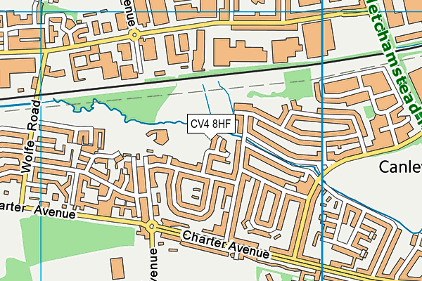 CV4 8HF map - OS VectorMap District (Ordnance Survey)