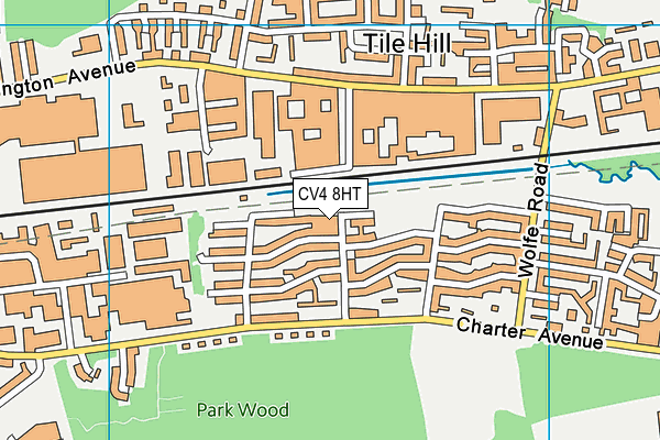 CV4 8HT map - OS VectorMap District (Ordnance Survey)