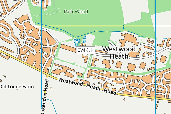 CV4 8JH map - OS VectorMap District (Ordnance Survey)