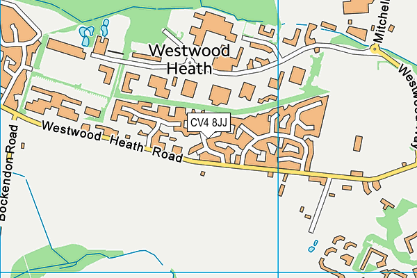 CV4 8JJ map - OS VectorMap District (Ordnance Survey)
