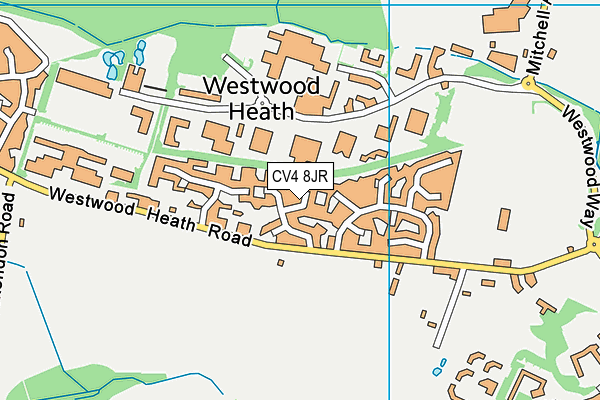 CV4 8JR map - OS VectorMap District (Ordnance Survey)