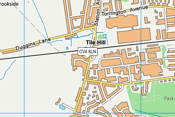 CV4 8LN map - OS VectorMap District (Ordnance Survey)