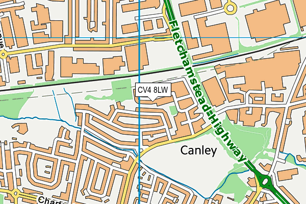 CV4 8LW map - OS VectorMap District (Ordnance Survey)