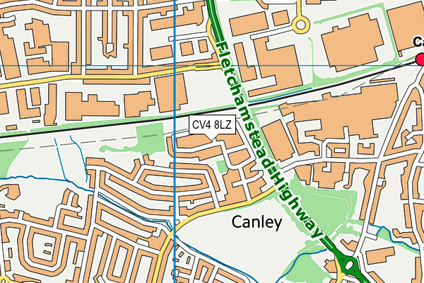 CV4 8LZ map - OS VectorMap District (Ordnance Survey)