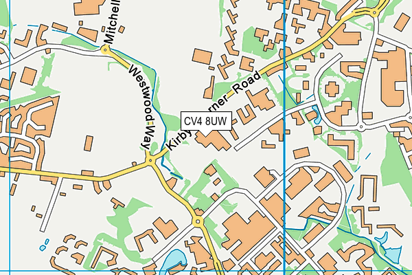 CV4 8UW map - OS VectorMap District (Ordnance Survey)