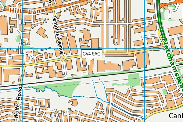 CV4 9AG map - OS VectorMap District (Ordnance Survey)