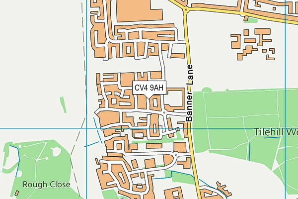 CV4 9AH map - OS VectorMap District (Ordnance Survey)