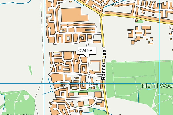 CV4 9AL map - OS VectorMap District (Ordnance Survey)