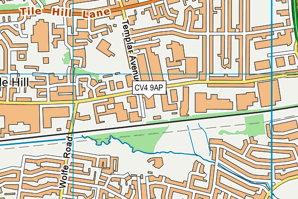 CV4 9AP map - OS VectorMap District (Ordnance Survey)