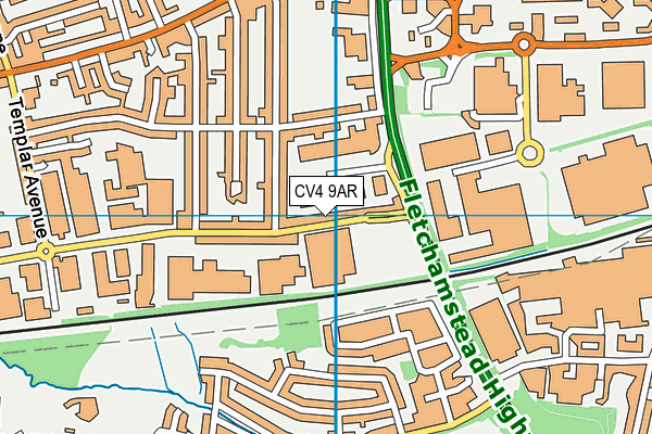 CV4 9AR map - OS VectorMap District (Ordnance Survey)