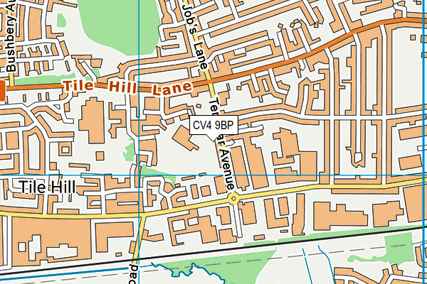 CV4 9BP map - OS VectorMap District (Ordnance Survey)