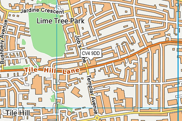 CV4 9DD map - OS VectorMap District (Ordnance Survey)
