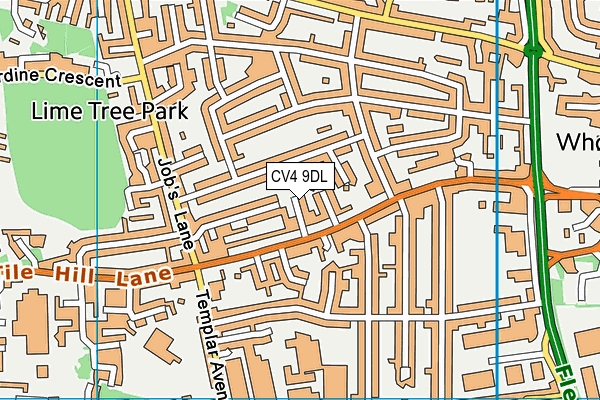 CV4 9DL map - OS VectorMap District (Ordnance Survey)