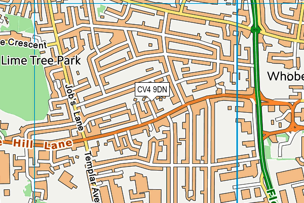 CV4 9DN map - OS VectorMap District (Ordnance Survey)