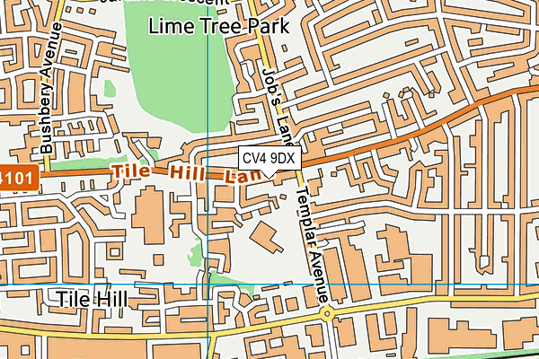 CV4 9DX map - OS VectorMap District (Ordnance Survey)
