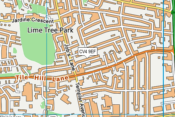 CV4 9EF map - OS VectorMap District (Ordnance Survey)